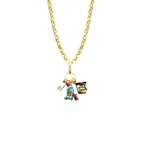 Dental Assistant Charm Necklace in Gold