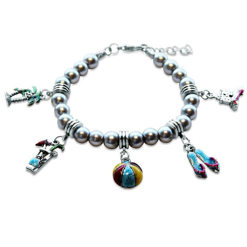 Summer Fun in The Sun Charm Bracelet in Silver