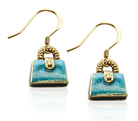 Purse Charm Earrings in Gold