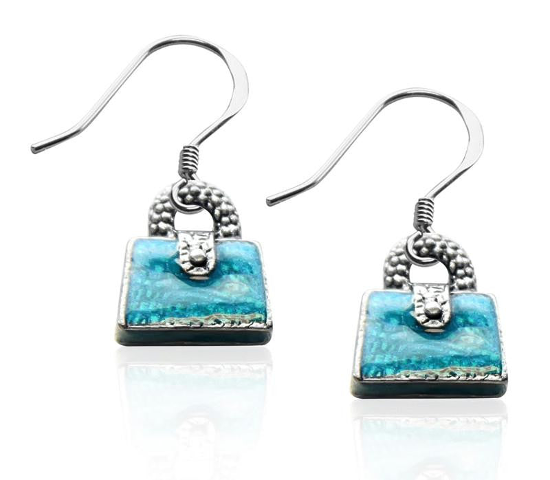 Purse Charm Earrings in Silver