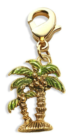 Palm Trees Charm Dangle in Gold