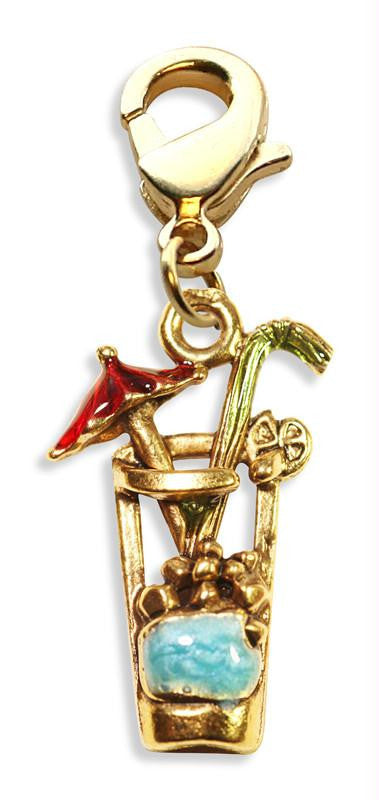 Cocktail Drink Charm Dangle in Gold