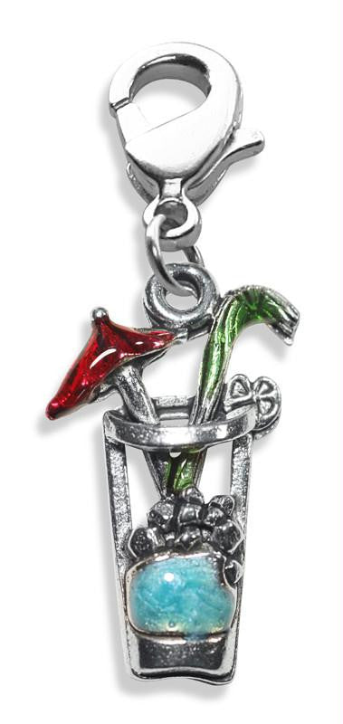 Cocktail Drink Charm Dangle in Silver