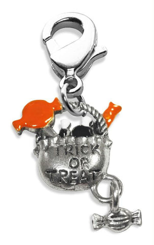 Trick or Treat Charm Dangle in Silver