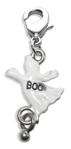 Ghost Charm Dangle in Silver