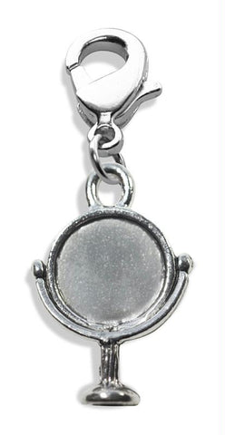 Mirror Charm Dangle in Silver