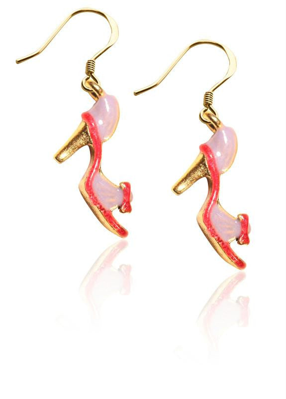 High Heel Sandal Charm Earrings in Gold