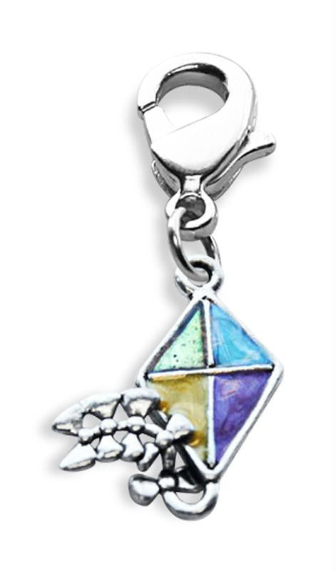 Kite Charm Dangle in Silver