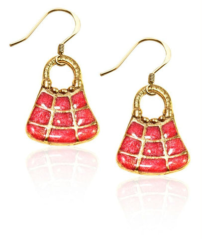 Tic Tac To Purse Charm Earrings in Gold