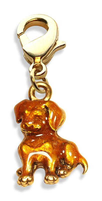 Puppy Charm Dangle in Gold