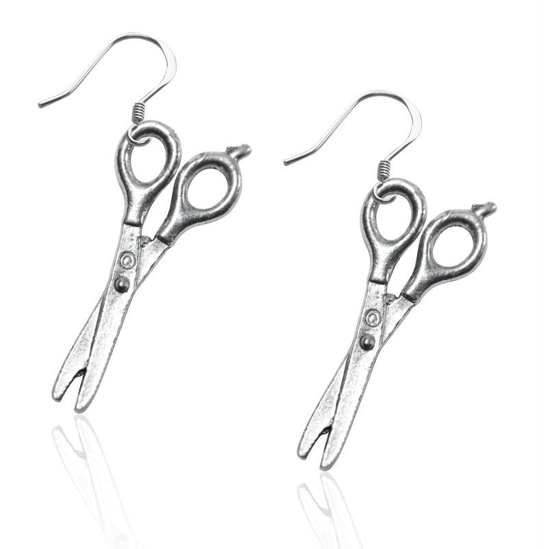 Scissors Earrings in Silver