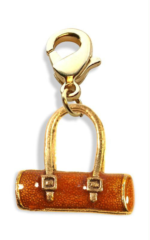 Tube Purse Charm Dangle in Gold