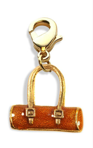 Tube Purse Charm Dangle in Gold