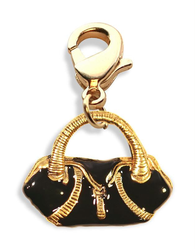 Flap Purse Charm Dangle in Gold