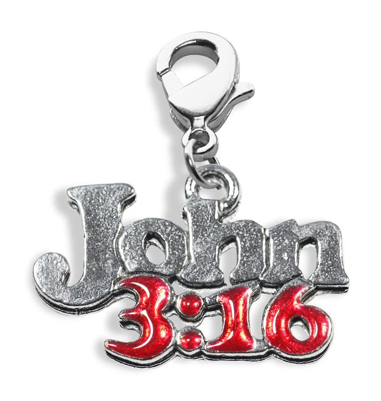 John 3:16 Charm Dangle in Silver