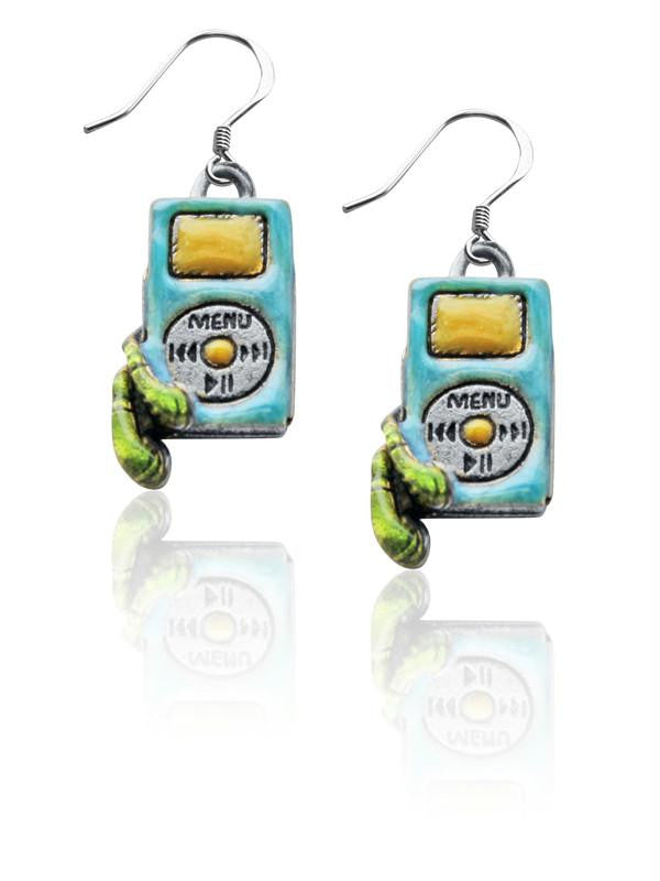 I Pod Charm Earrings in Silver