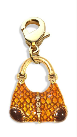 Reptile Purse Charm Dangle in Gold