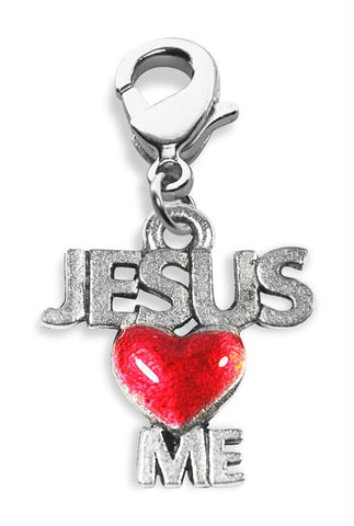 Jesus Loves Me Charm Dangle in Silver