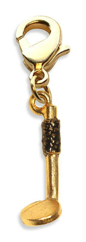 Dental Mirror Charm Dangle in Gold