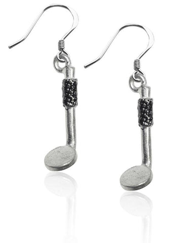 Dental Mirror Charm Earrings in Silver