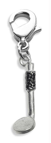 Dental Mirror Charm Dangle in Silver