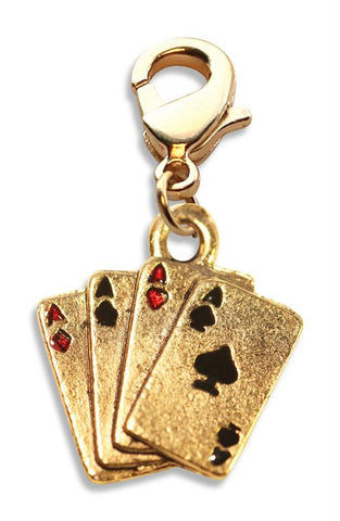 Aces Charm Dangle in Gold