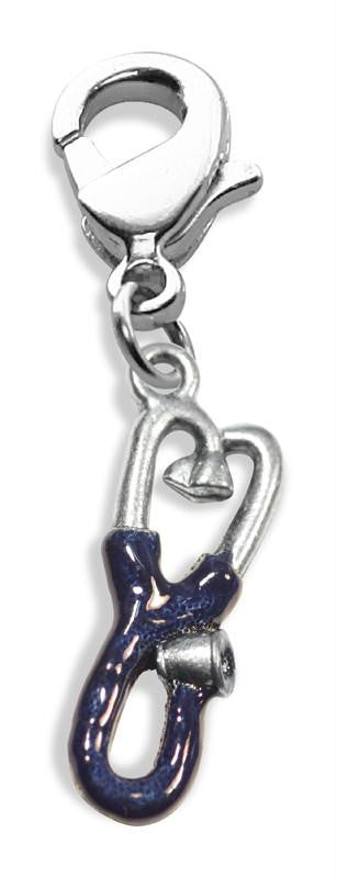 Stethoscope Charm Dangle in Silver