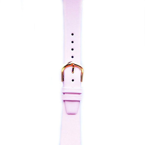 Leather Watchband Small Pink Gold Buckle