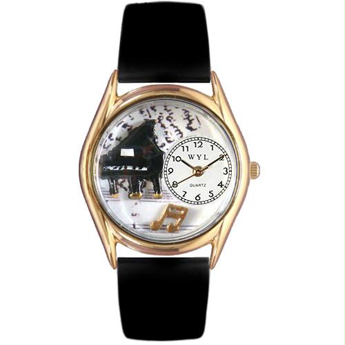 Music Piano Watch Small Gold Style