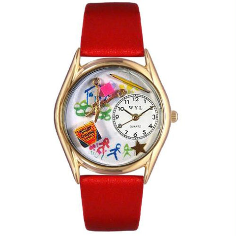 Preschool Teacher Watch Small Gold Style