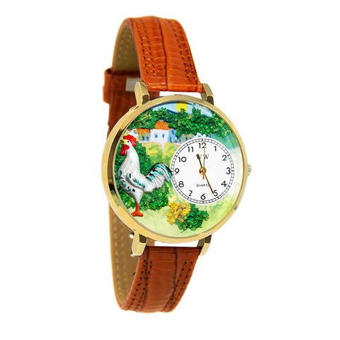 Rooster Watch in Gold (Large)