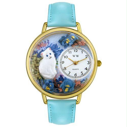 White Cat Watch in Gold (Large)