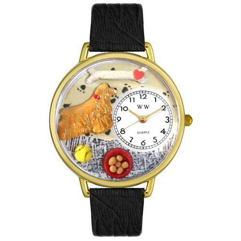 Cocker Spaniel Watch in Gold (Large)