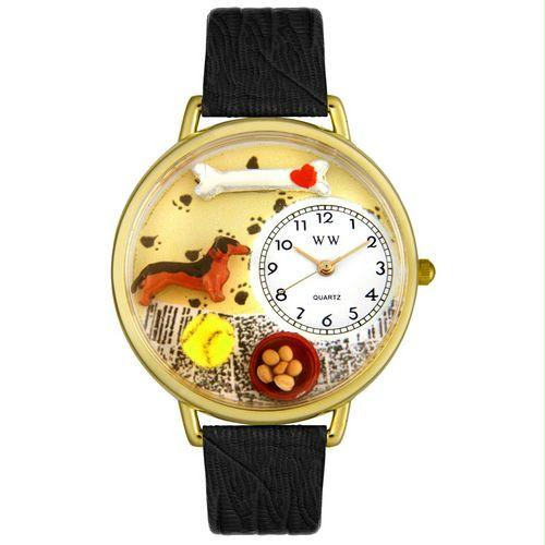 Dachshund Watch in Gold (Large)