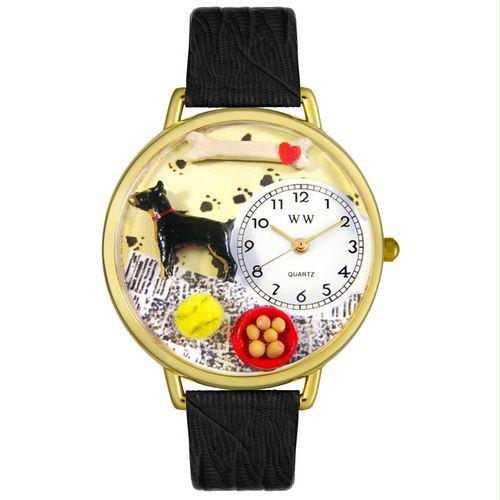 Doberman Pinscher Watch in Gold (Large)