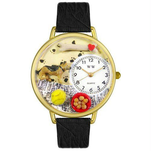 German Shepherd Watch in Gold (Large)