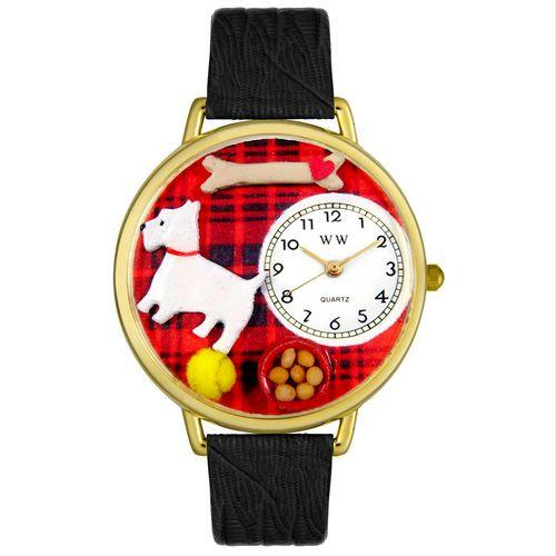 Westie Watch in Gold (Large)