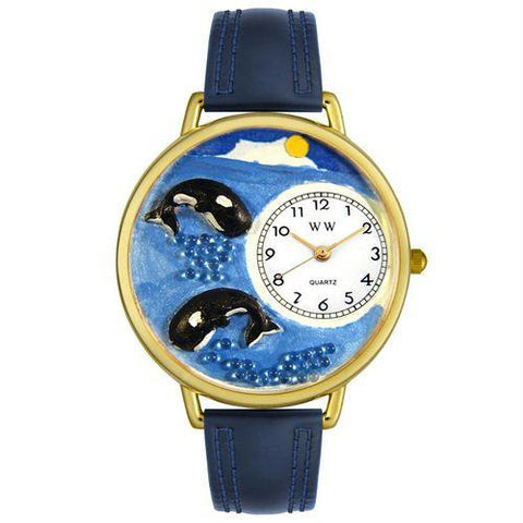 Whales Watch in Gold (Large)