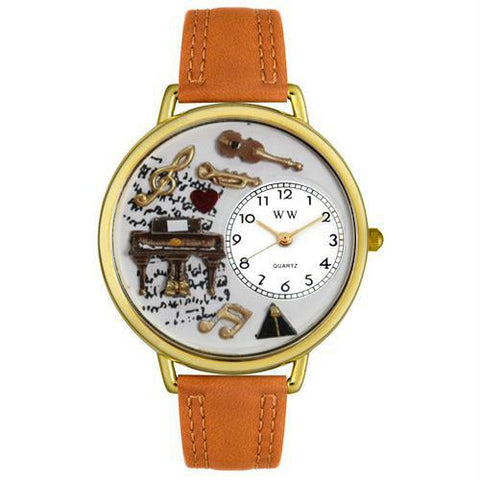 Music Piano Watch in Gold (Large)