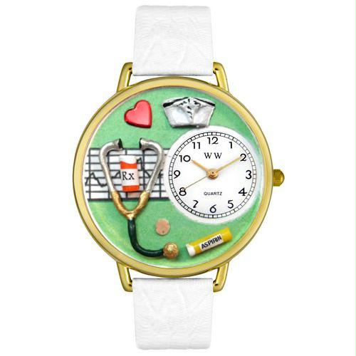 Nurse Green Watch in Gold (Large)