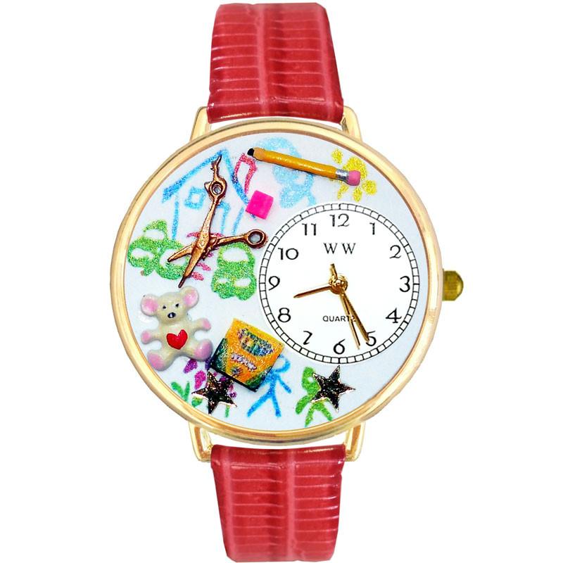 Preschool Teacher Watch in Gold (Large)