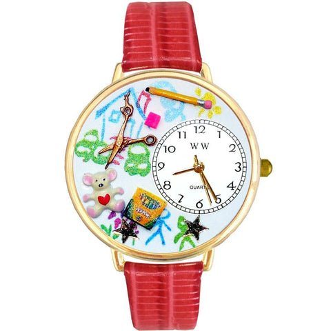 Preschool Teacher Watch in Gold (Large)