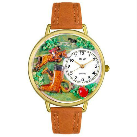 Horse Competition Watch in Gold (Large)