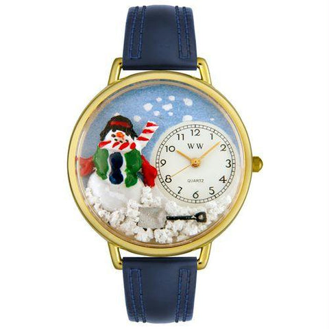 Christmas Snowman Watch in Gold (Large)