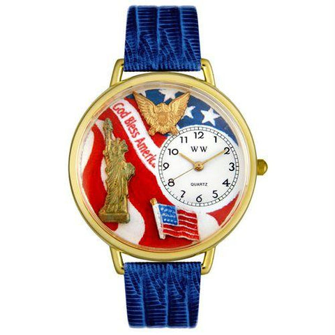 July 4th Patriotic Watch in Gold (Large)