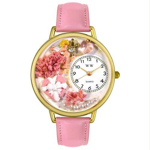 Valentine's Day Watch (Pink) in Gold (Large)