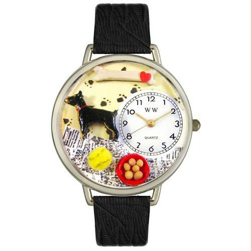 Doberman Pinscher Watch in Silver (Large)