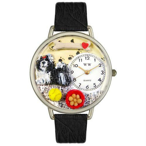 Shih Tzu Watch in Silver (Large)