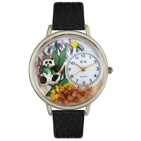 Panda Bear Watch in Silver (Large)