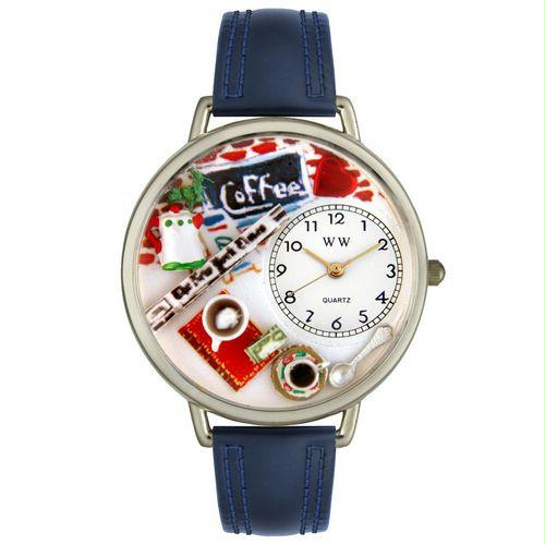 Coffee Lover Watch in Silver (Large)